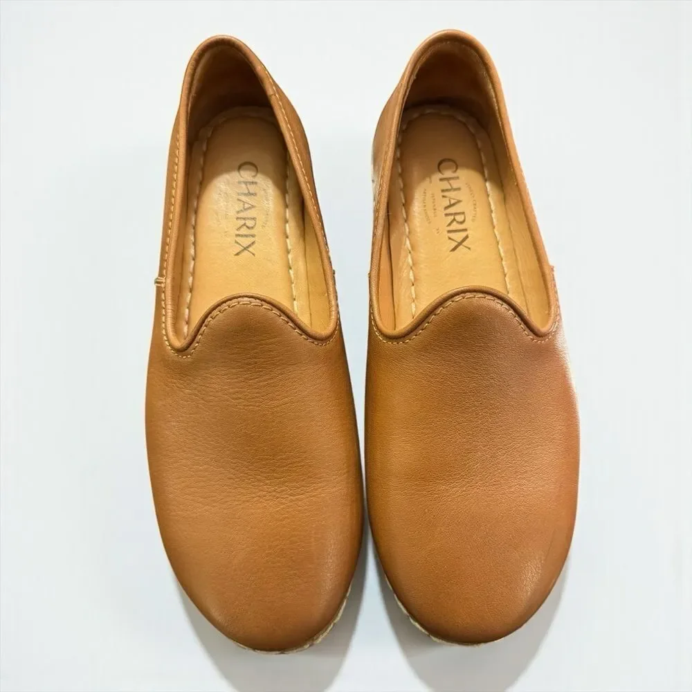 Charix Leather Slip-On Shoes Camel - Picture 2 of 7